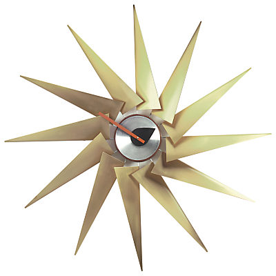 Vitra George Nelson Turbine Clock Brass, Dia. 76cm